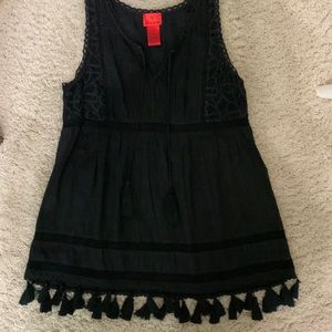 Short Sleeved Black Top